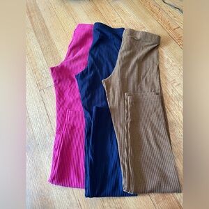 Girls ribbed leggings